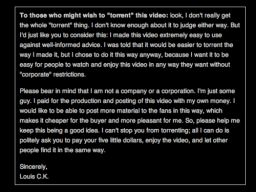 Downloading Louis CK’s new special now. If you torrent it,&#8230; http://bit.ly/tQoTb8