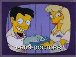 "Call 1-600-DOCTORB.  The B is for Bargain!", -"Homer's Triple Bypass"